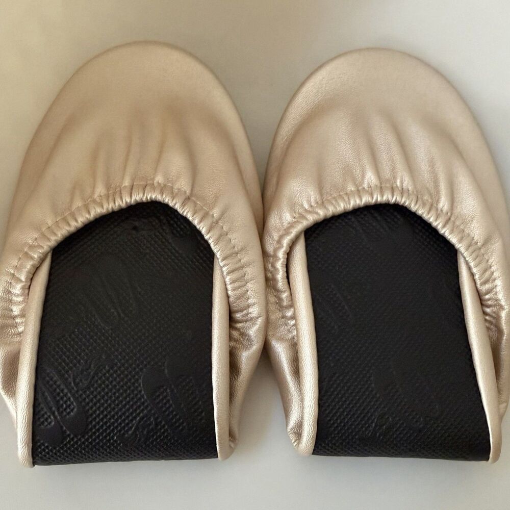 New Rescue Flats Champagne Ballet Foldable Medium Fits US Women's 8-9 Wedding
